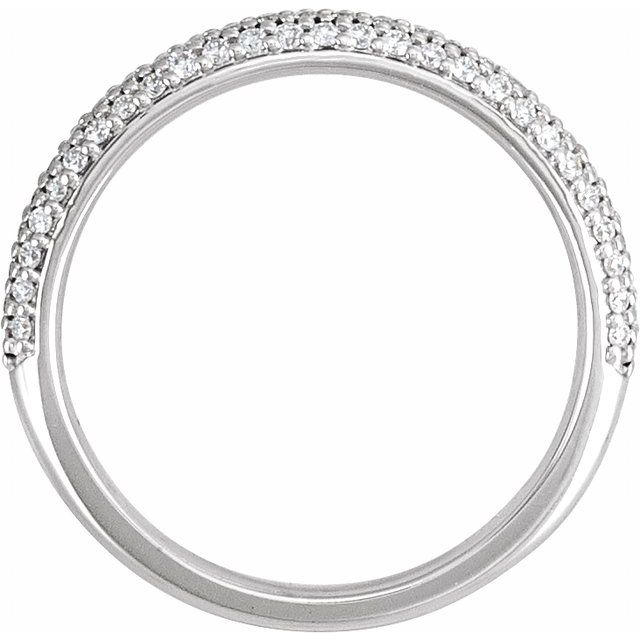 14K White 1/3 CTW Natural Diamond Band