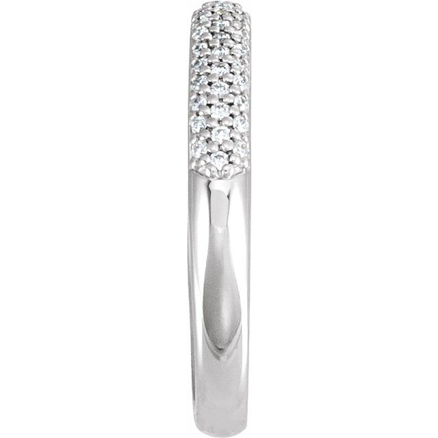 14K White 1/3 CTW Natural Diamond Band