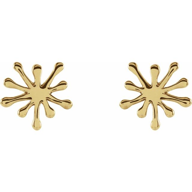 14K Burst Stud Earrings
