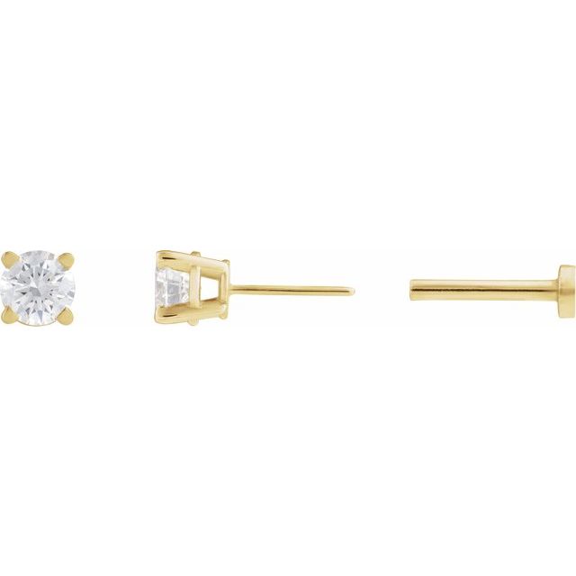 14K 1/6 CT Lab-Grown Diamond Stud Earring