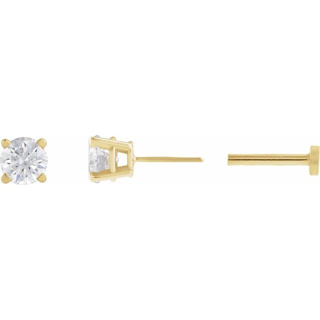 14K 1/4 CT Lab-Grown Diamond Earring
