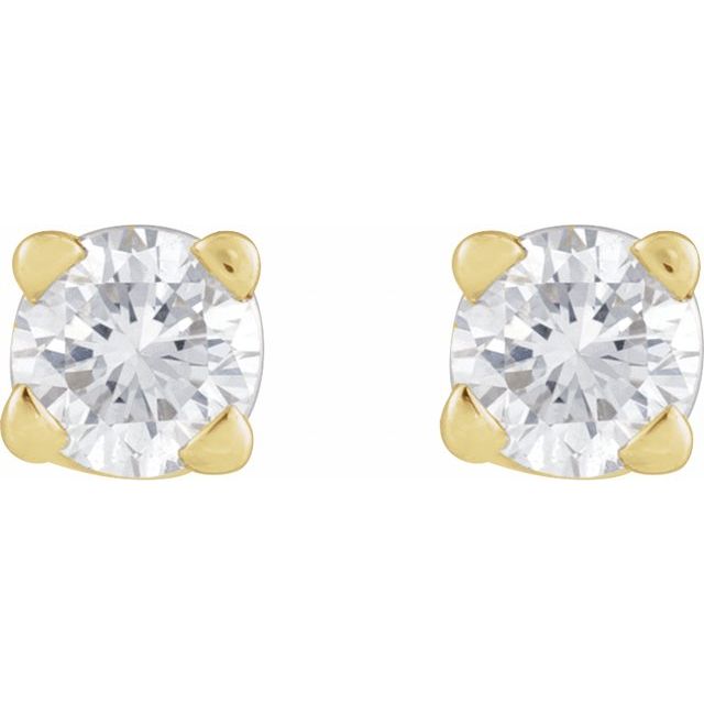 14K .05 CT Lab-Grown Diamond Earrings