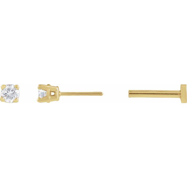 14K .05 CT Lab-Grown Diamond Earrings