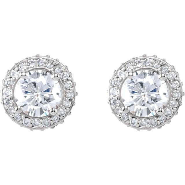14K 1 1/3 CTW Natural Diamond Earrings