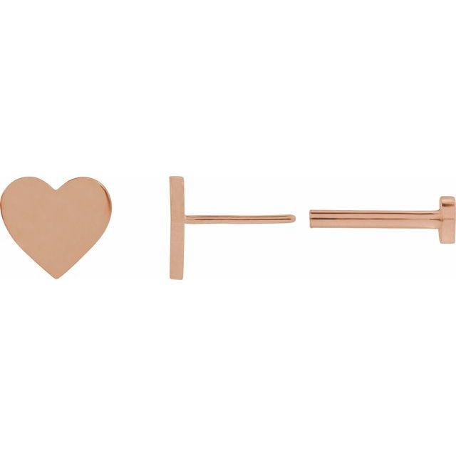 Engravable Heart Earring