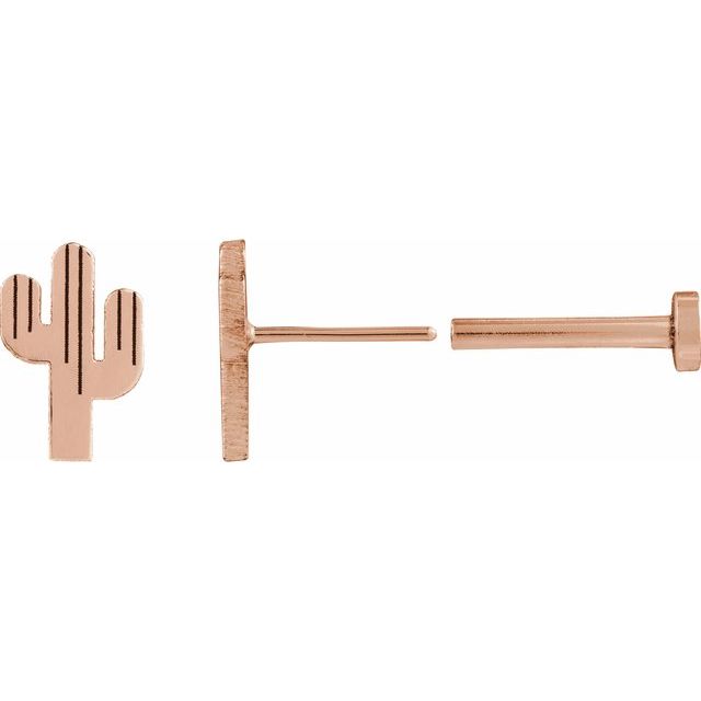 14K Right Cactus Earring