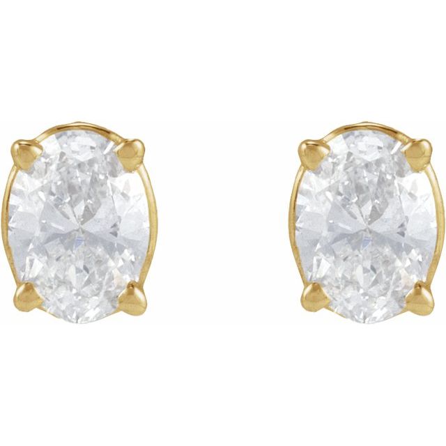 14K 1/6 CT Natural Diamond Earring