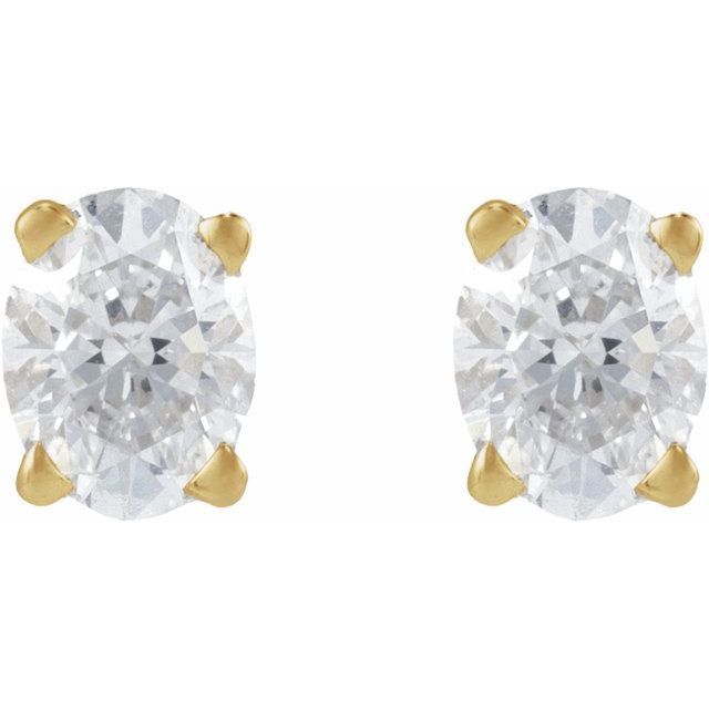 14K .05 CT Natural Diamond Earring