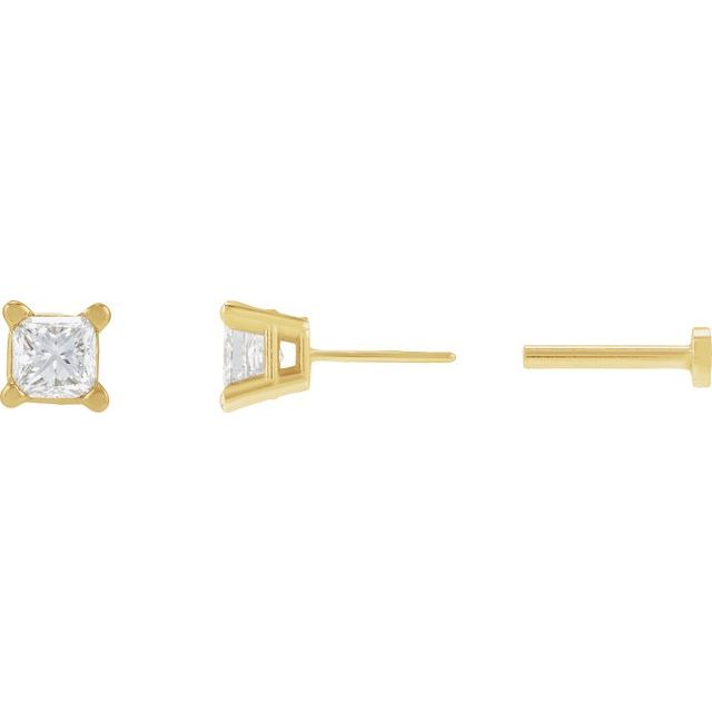 14K 1/4 CTW Natural Diamond Earring