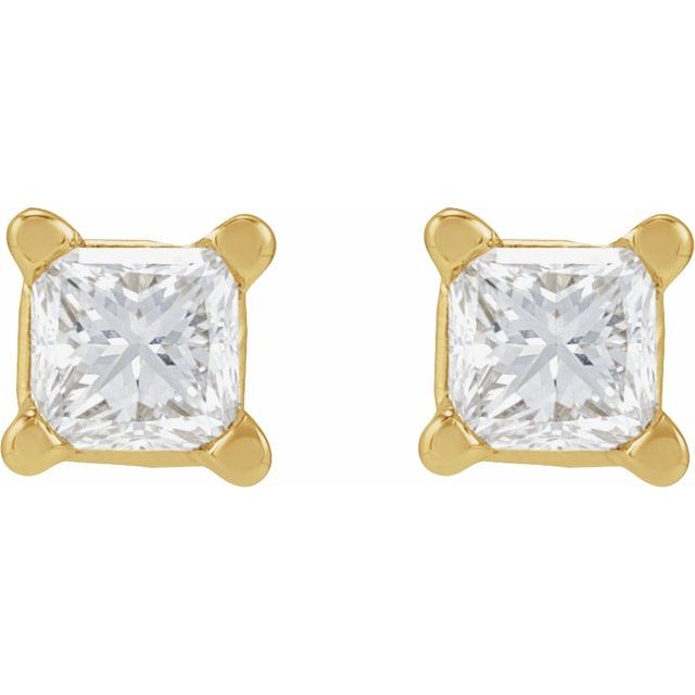 14K 1/10 CTW Natural Diamond Earring