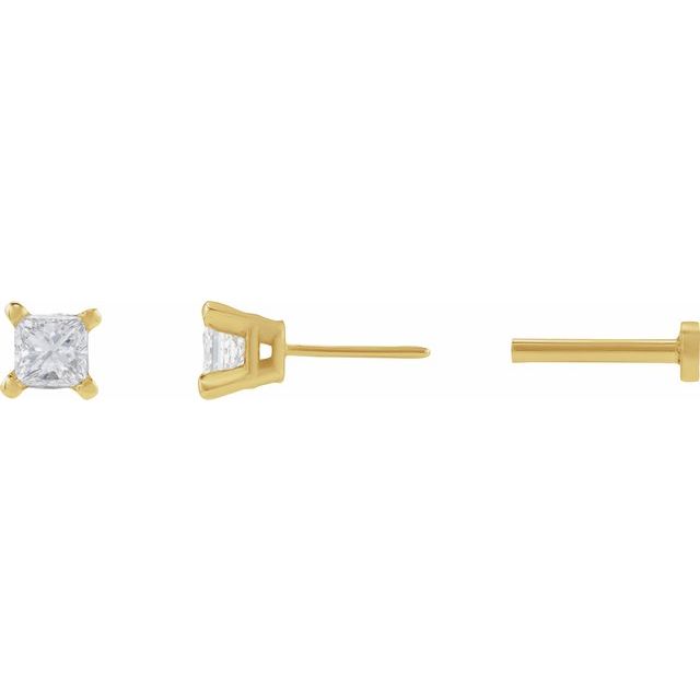 14K 1/6 CTW Natural Diamond Earring