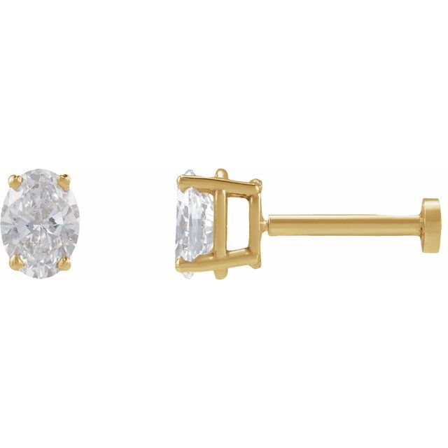 14K 1/4 CT Natural Diamond Earring