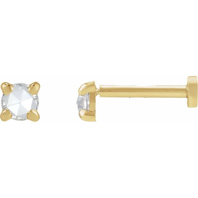 14K .06 CT -Cut Natural Diamond Stud Earrings