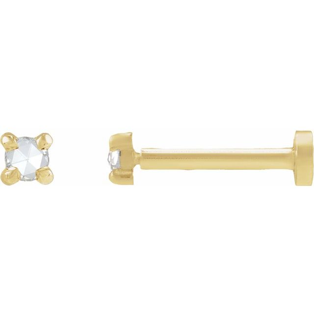 14K .02 CT -Cut Natural Diamond Stud Earrings