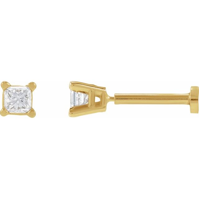 14K 1/10 CTW Natural Diamond Earring