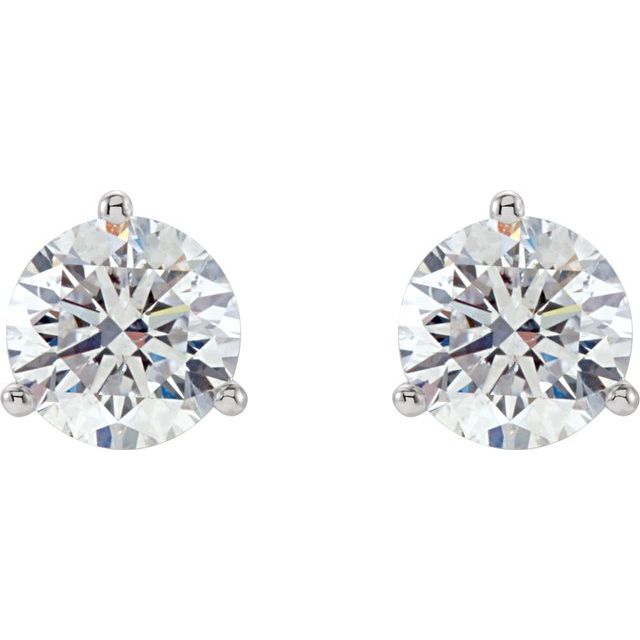 2 CTW Natural Diamond Stud Earrings