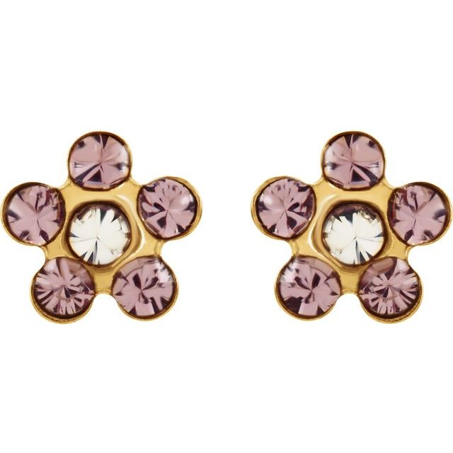 14K Imitation Alexandrite Inverness® Piercing Earrings