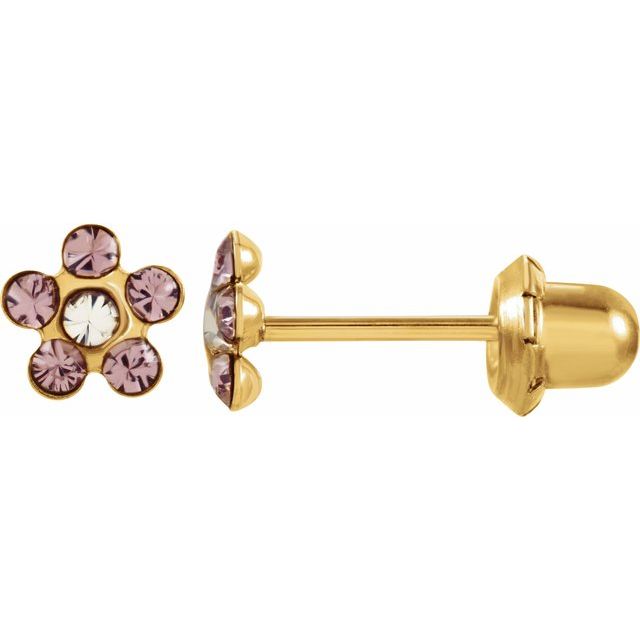 14K Imitation Alexandrite Inverness® Piercing Earrings