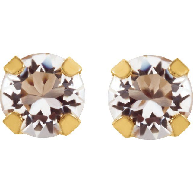 14K Imitation Sapphire Inverness® Piercing Stud Earrings