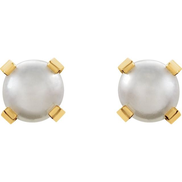 14K Imitation Pearl Inverness® Piercing Earrings