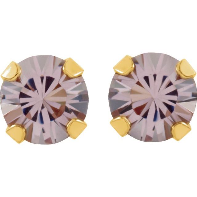 14K Imitation Alexandrite Inverness® Piercing Stud Earrings