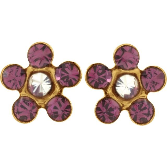14K Imitation Amethyst Inverness® Piercing Earrings