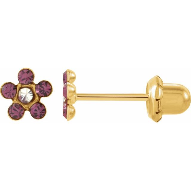 14K Imitation Amethyst Inverness® Piercing Earrings