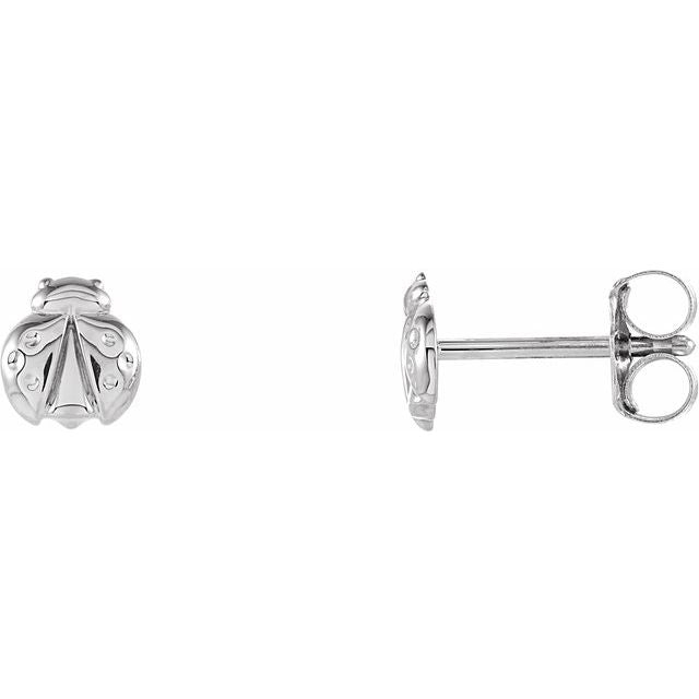 14K Ladybug Earrings