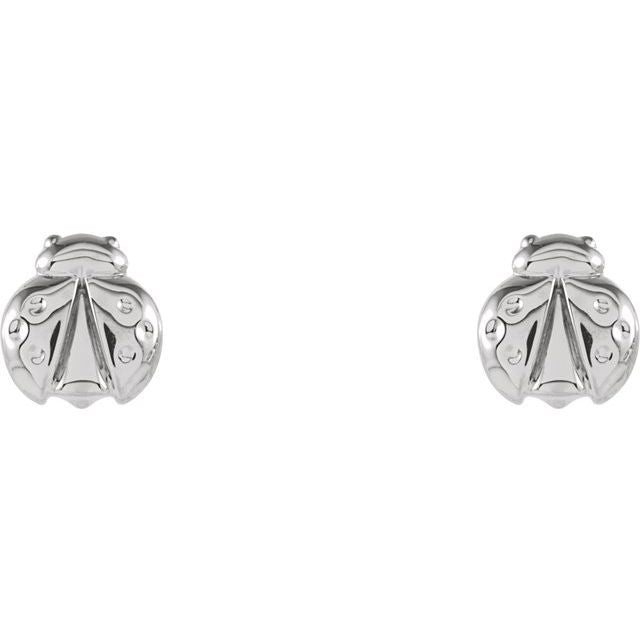 14K Ladybug Earrings