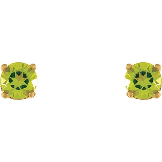 14K Natural Peridot Youth Earrings