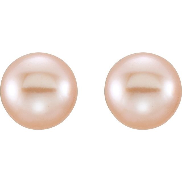 14K 5- Cultured Pink Freshwater Pearl Earrings