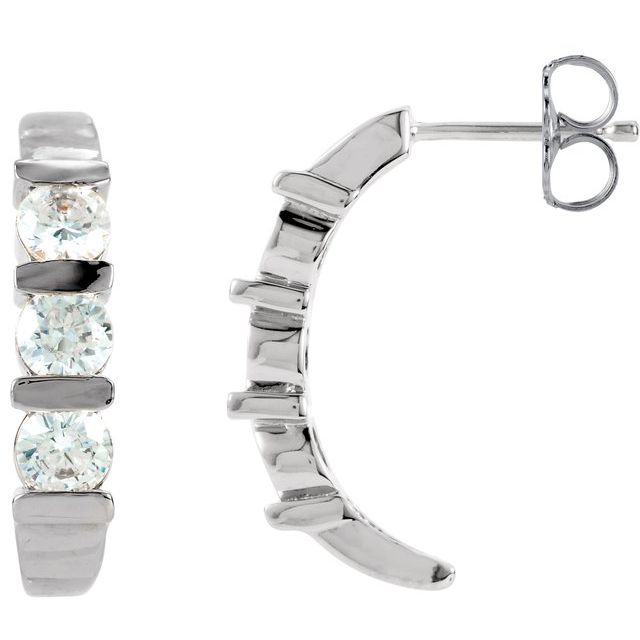 14K 1 3/8 CTW Lab-Grown Diamond Earrings