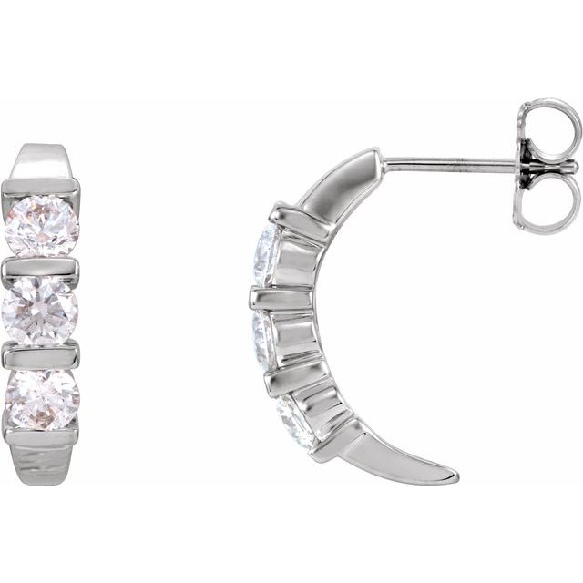 14K 9/10 CTW Lab-Grown Diamond Earrings