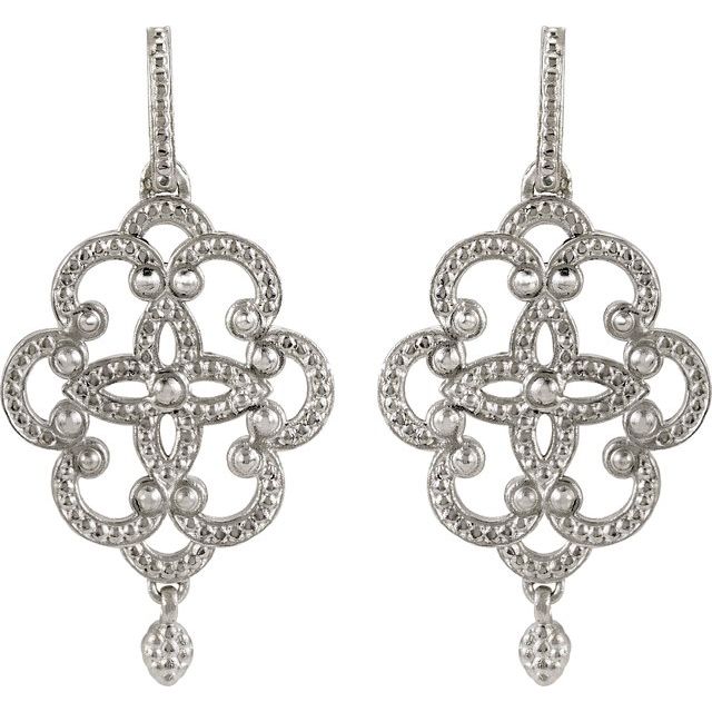 Sterling Silver & 14K Granulated Earring