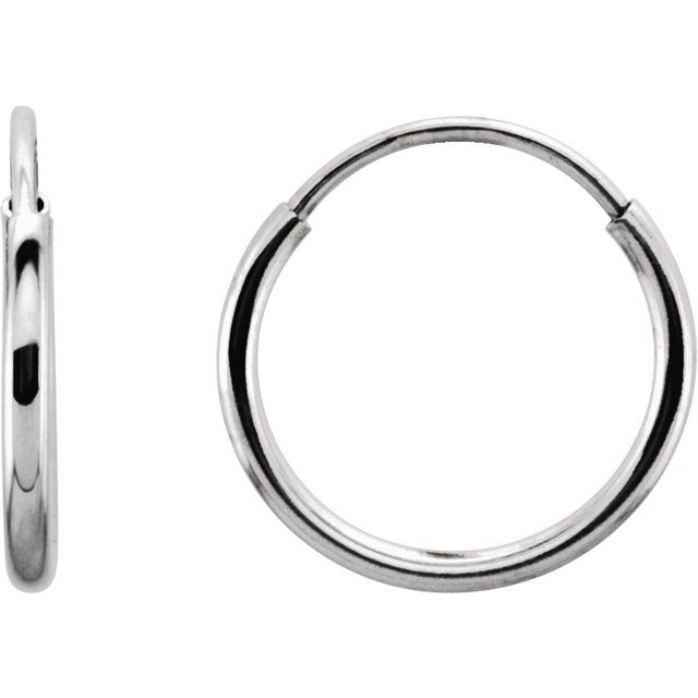 14K Endless Tube Hoop Earring