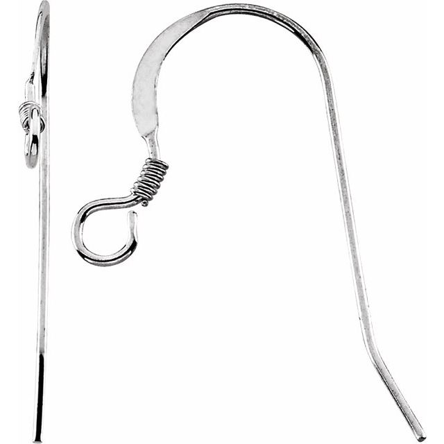Sterling Silver Hammered French Wire Earring Top
