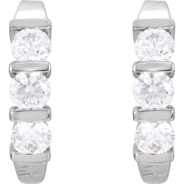 14K 1 3/8 CTW Lab-Grown Diamond Earrings