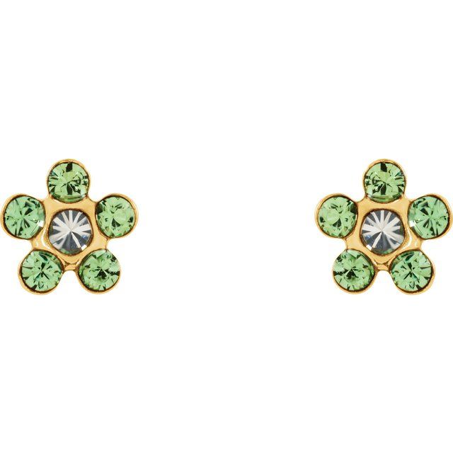 14K Imitation Peridot Inverness® Piercing Earrings
