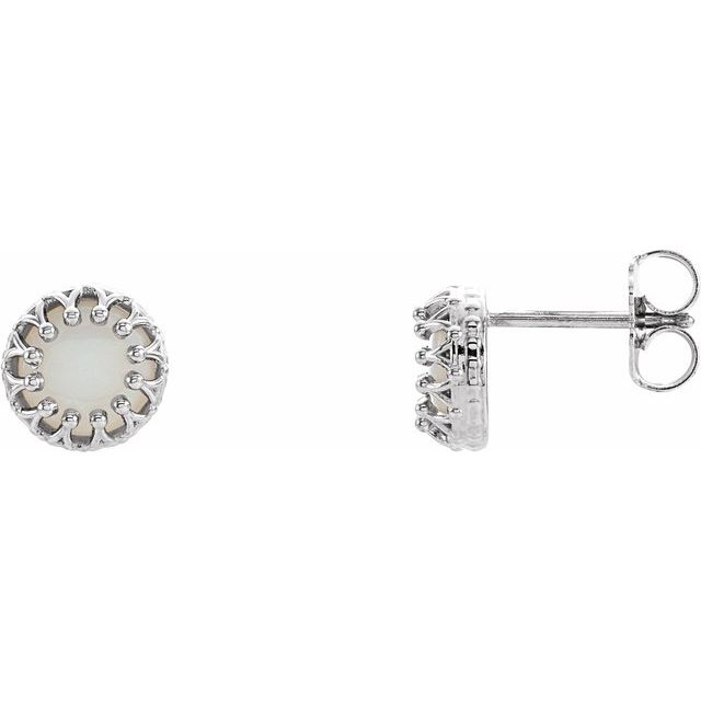 14K Natural Opal Earrings