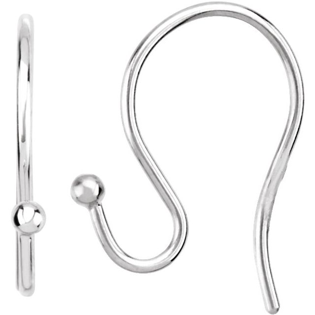 Sterling Silver Bishop Hook Wire Earring Top