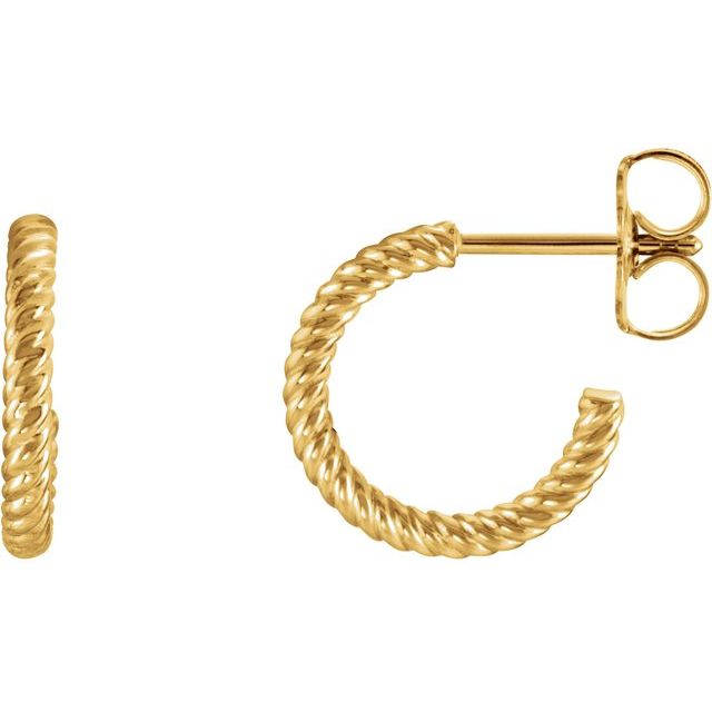 18K Rope Hoop Earrings