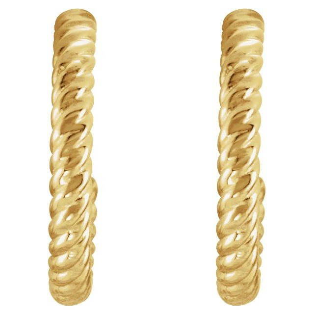 18K Rope Hoop Earrings