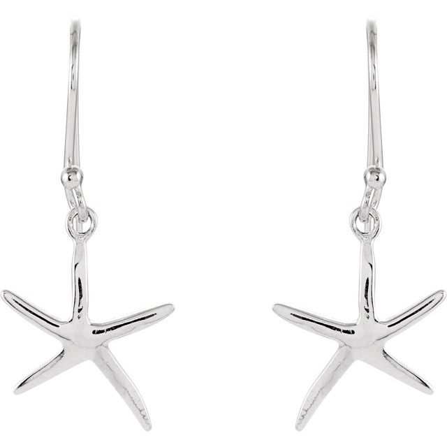 Sterling Silver Starfish Earrings
