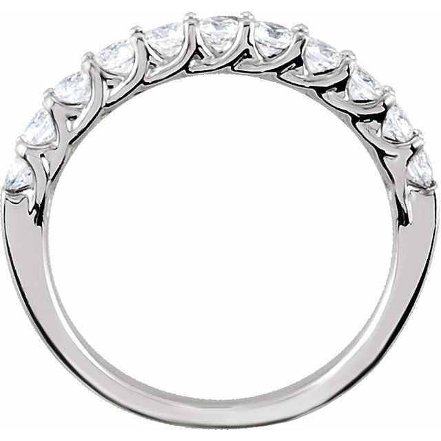 14K White 5/8 CTW Natural Diamond Matching Band
