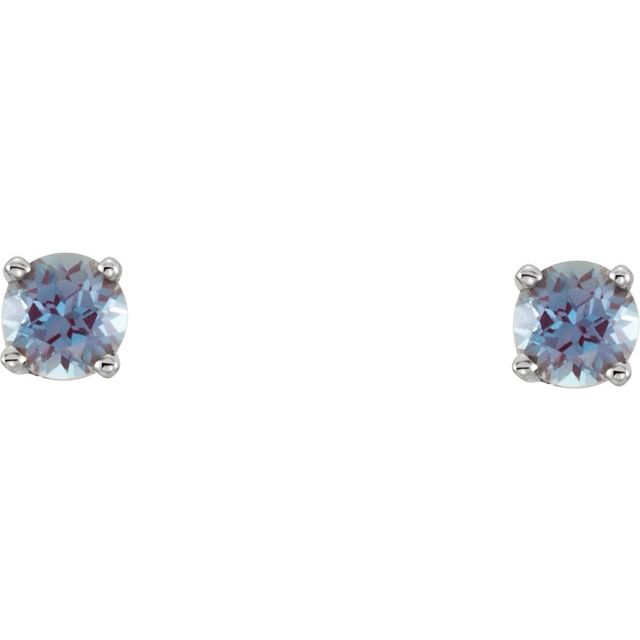 14K Imitation Alexandrite Youth Earrings