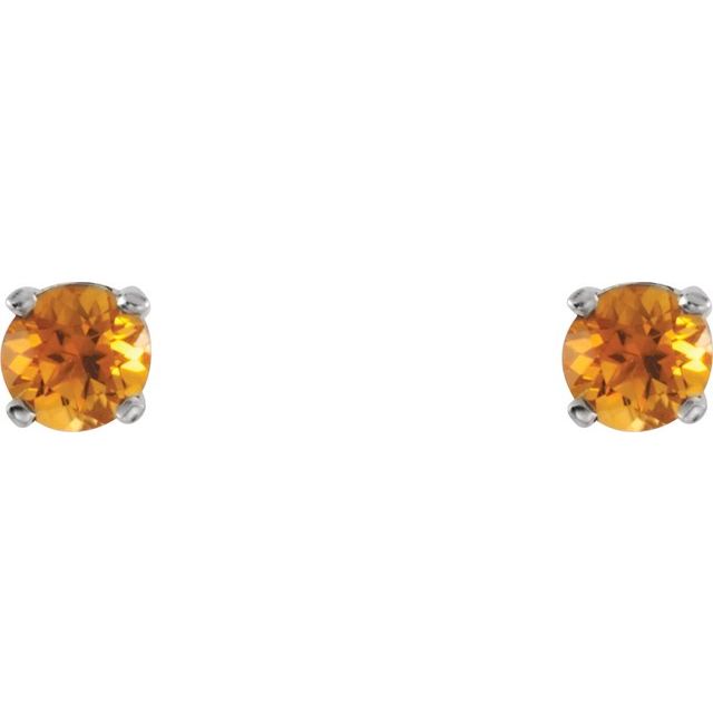 14K Natural Citrine Youth Earrings