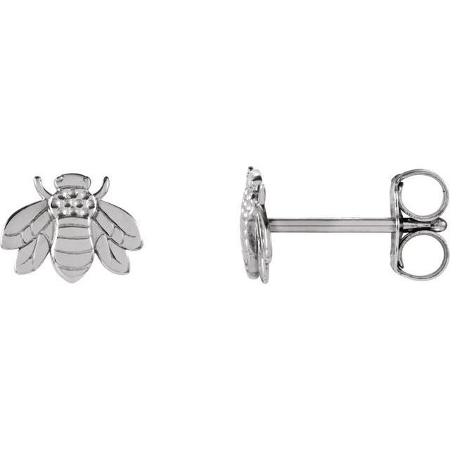 14K Bumblebee Earrings