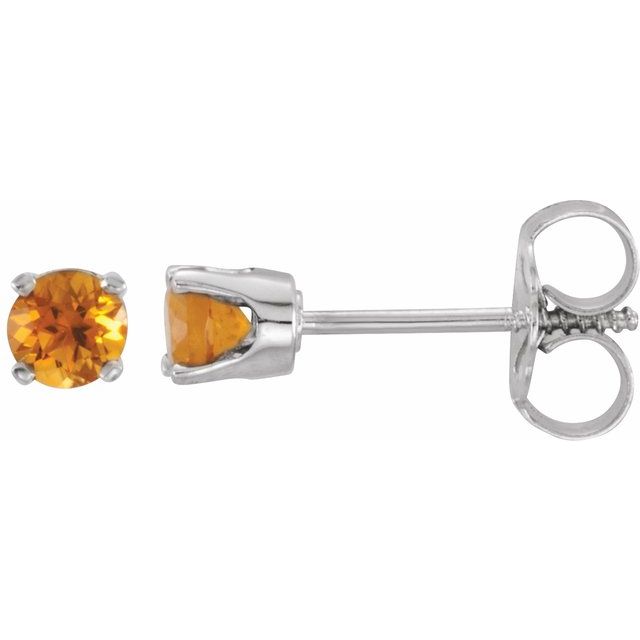 14K Natural Citrine Youth Earrings