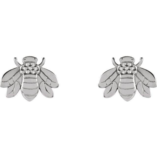 14K Bumblebee Earrings