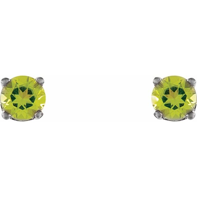 14K Natural Peridot Youth Earrings
